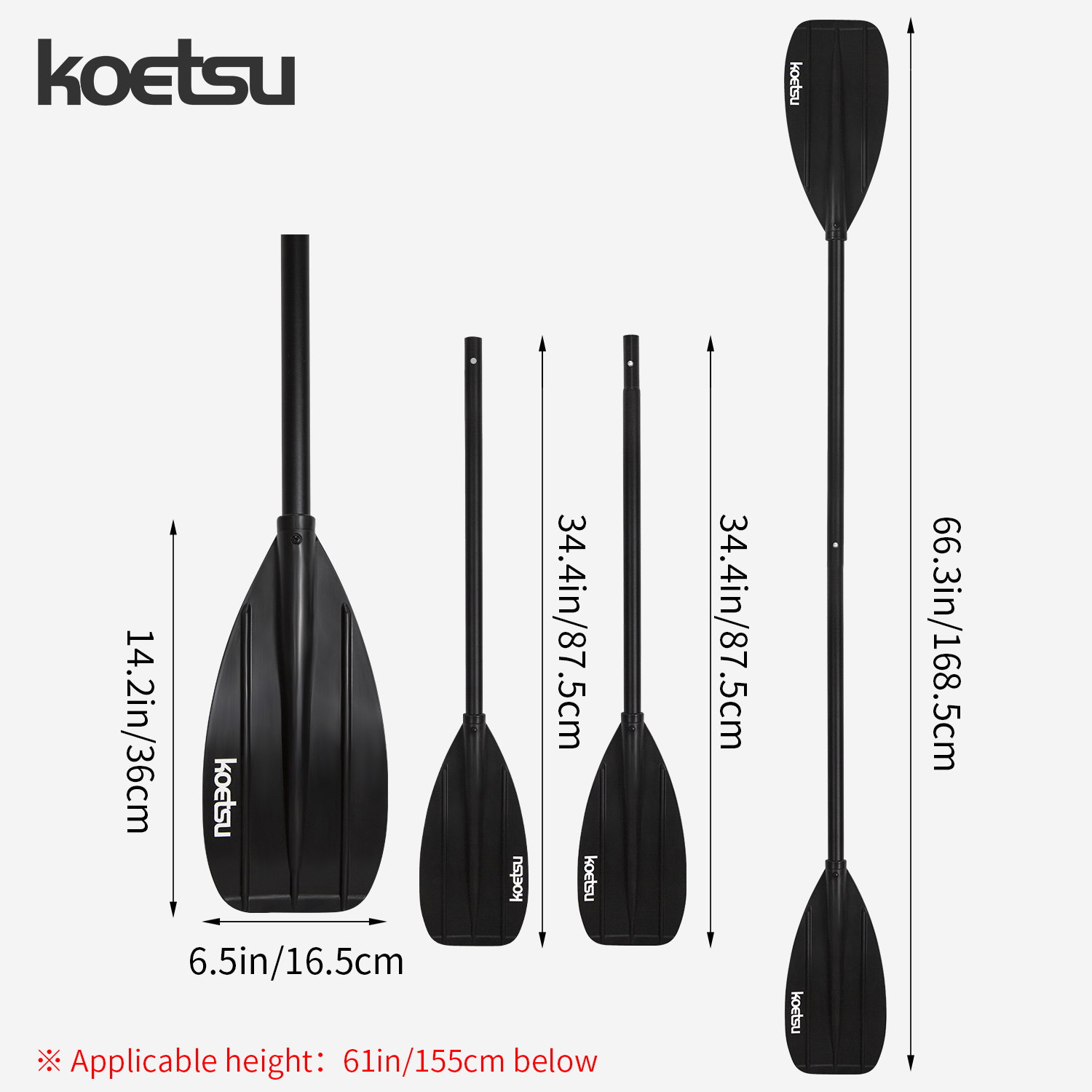 KOETSU อลูมิเนียมอัลลอยด์ Doub - Fishing Kayak Paddle บทวิจารณ์และราคา